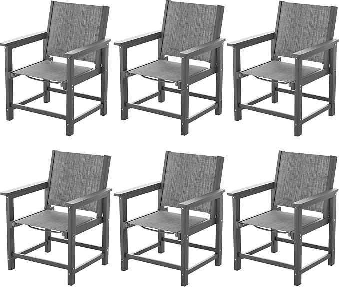 UDPATIO HDPE Patio Dining Set, Heavy Duty Extra-Wide Outdoor Chairs with 360 lb Load Capacity, Easy to Assembly, All-Weather Seating for Patio, Pool, Garden, Backyard