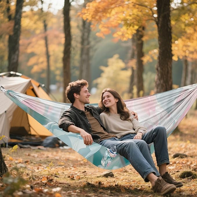 Flower Dreams 330lb Capacity Camping Hammocks with Hanging Rope Fabric Hammock for Indoor Outdoor Patio hamacas para Patio