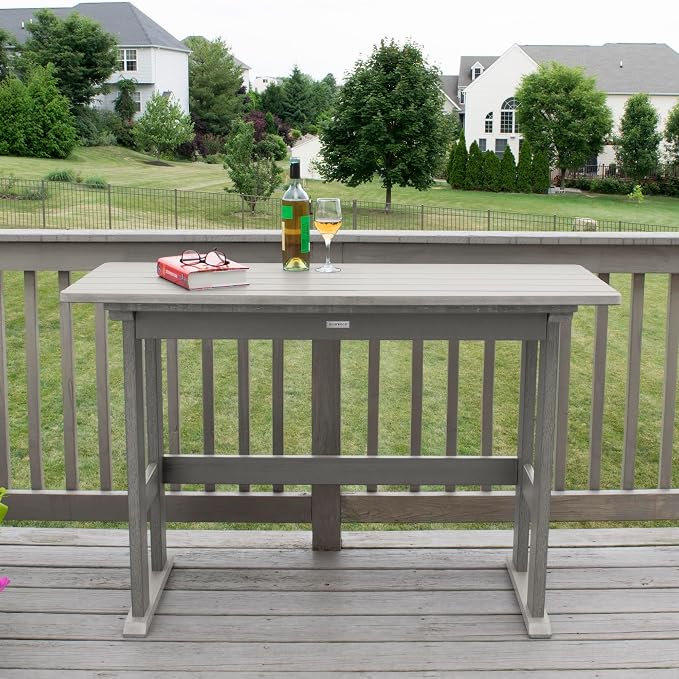 Highwood Lehigh Counter Height Balcony Table, Harbor Gray