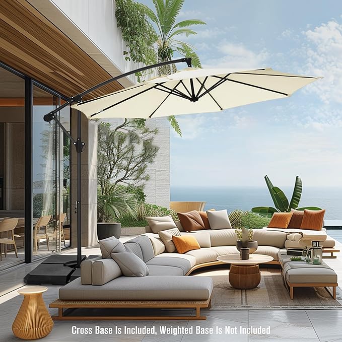 Sophia & William Offset Patio Umbrella 10ft Outdoor Table Umbrella Hanging Umbrella