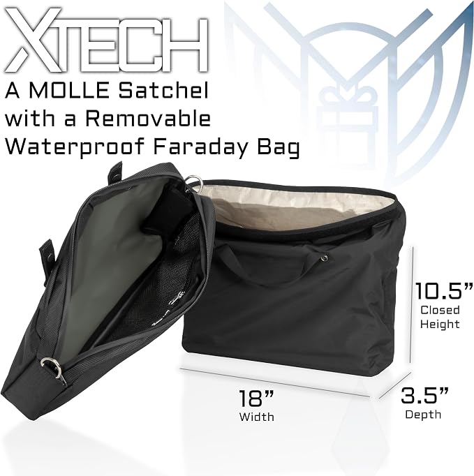 Xtreme Sight Line ~ G CUBƎ 100 Faraday Bag + XTECH Faraday Bag for Medium to Large Generators and Electronics ~ Protects Against EMP/CME/EMF/RF ~ Backwoods Camo Combo