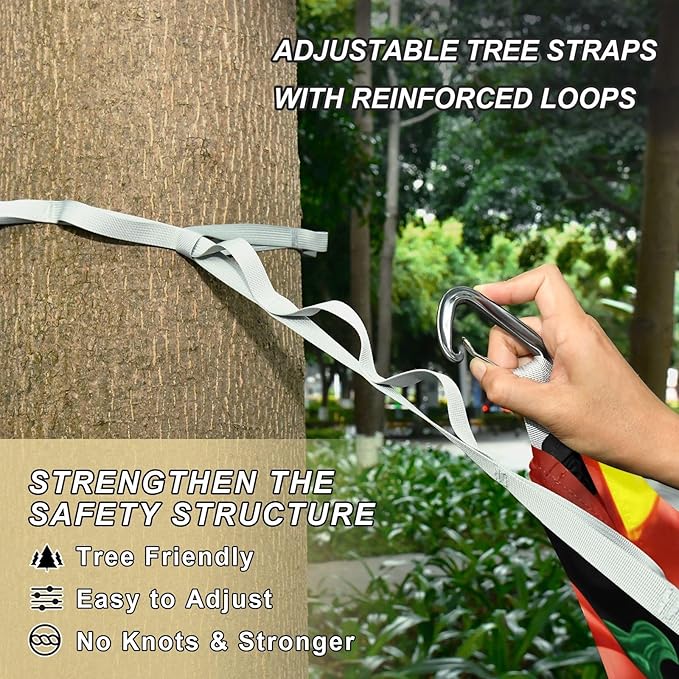 Hammocks for Outside Glowing Jack-o-Lanterns Camping Hammock Portable Hammocks with Tree Straps and Carry Bag Camping Accessories for Hiking Beach Outdoor