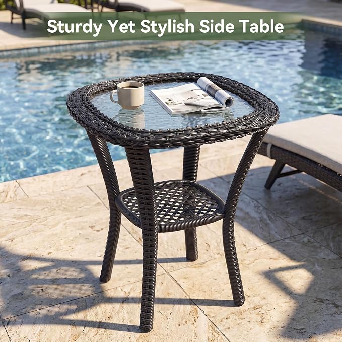 Aoxun 10-Piece Patio Furniture Set with 44” Fire Pit Table, Widen Armrests Wicker Rattan Outdoor Sectional Sofa with Swivel Chairs, Outdoor Patio Furniture Set with Thick Cushions & Ottoman, Beige