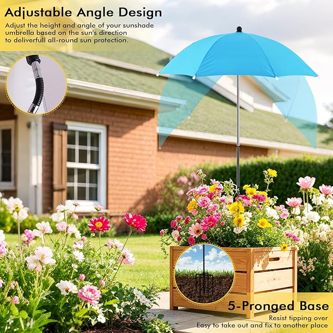 Plant Umbrellas for Outdoor Plants, Adjustable Plant Umbrellas for Potted Plants and Garden Beds, Provide Shade to ‌Defend Plants From Blazing Sun and Rain, Courtyard Balcony Plants Shade
