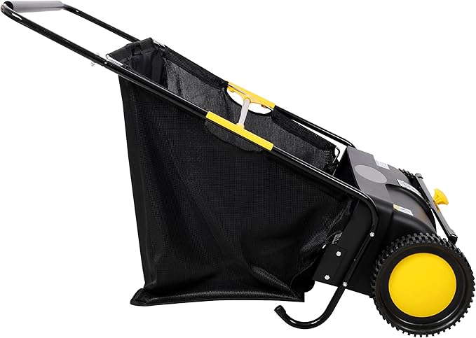Hand Push Lawn Sweeper, 26 Inch, 7 cu. ft Hopper Bag, Leaf & Grass Collector with Adjustable Brush Height (26 inch)