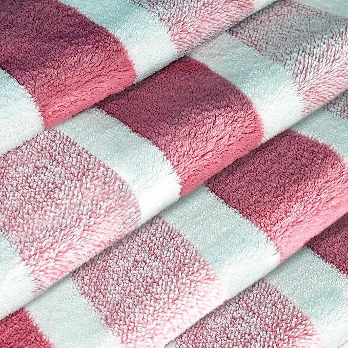 Lounge Chaise Chair Towel Cover, Pack of 2,Ultra Plush & Absorbent Micro Fleece Towel Cover for Pool,Beach,Outdoor(Garden, Courtyard) | Faster Drying,Non-Slip, 2 Side Pockets | 85" x 30"-Pink