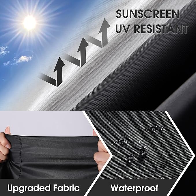 Outdoor Chair Covers Waterproof 2 Pack, ALSTER Patio Chair Covers(35" L x 40" W x 33" H), Durable and Waterproof Black Covers for Lounge Deep Seat, Rain Snow Dust Wind-Proof