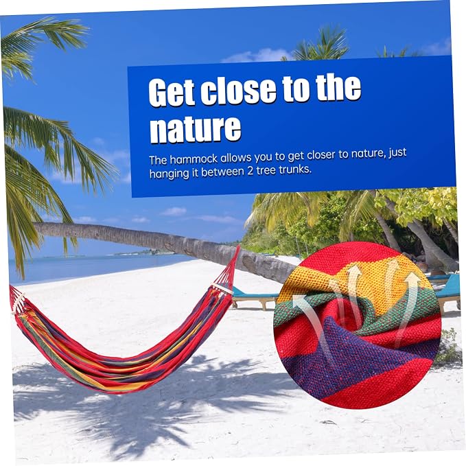 Sosoport Widened Garden Swing Chair Hammock Outdoor Canvas Travel Hammock Swing