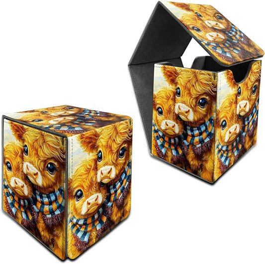 Scarf Scalper Card Deck Box for MTG, Personalized Card Storage Case Fits 120+ Sleeved Cards, Premium Leather TCG Box with Strong Magnetic Closure for Magic, CCG, PTCG, Baseball Cards