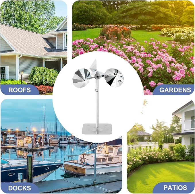 OFFO 2 PCS Bird Scare Reflective Device, Bird Reflector Keep Pigeon Woodpeckers and Sparrows Away for Outdoor Use Boats Roofs Gardens