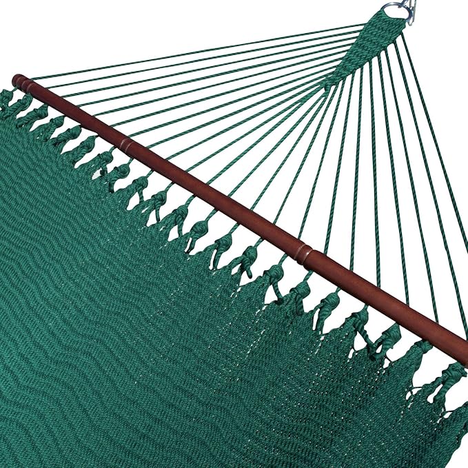 Double Caribbean Hammock - Soft-Spun Polyester - 48 inch (Green)