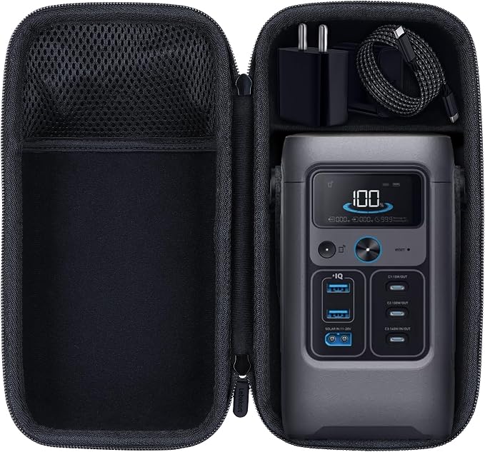 Lebakort Storage Case Compatible with Anker SOLIX C200 DC Power Bank Station 60,000mAh 192Wh Portable Power Station 200W Solar Generator