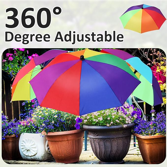 Plant Umbrellas for Outdoor Plants, Large Garden Plant Umbrella Shade Upgraded Adjustable Angle Height for Potted Plants Garden Beds