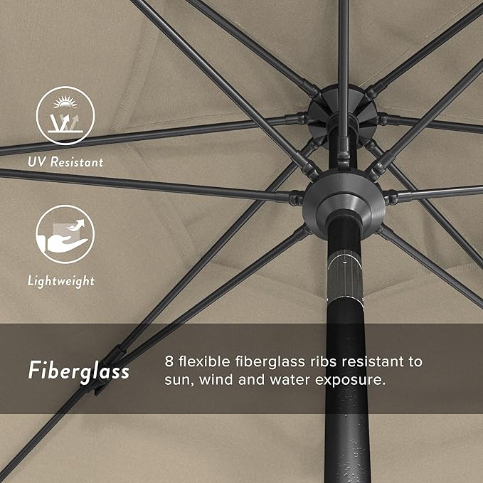 California Umbrella Crank Lift, Collar Tilt, Aluminum Pole