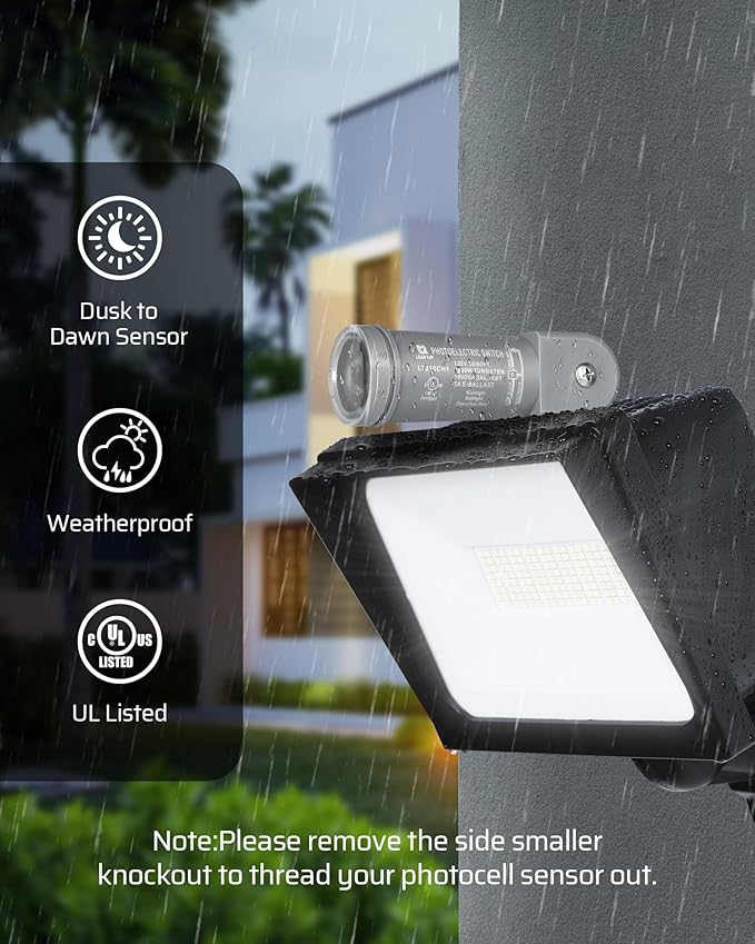 DEWENWILS 120VAC Dusk to Dawn Sensor, Light Sensor Switch, Swivel Mount, Photocell Light Control for Outdoor Low Voltage Transformer, 3 Pin Male to Male Connector Included, UL Listed