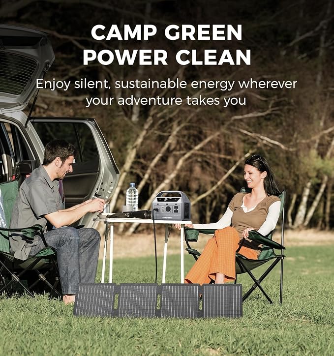 UDPOWER C400 400W Portable Power Station(Solar Panel Option) l 256Wh LiFePO4 Battery, 800W Surge| AC Outlet,USB-C,12V DC | for Camping, RV, Emergency Backup