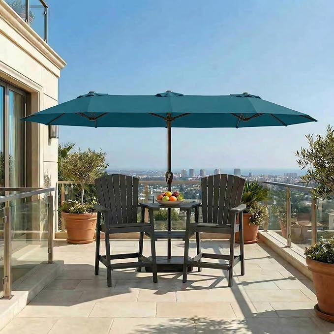 15FT Large Patio Umbrella with Base Included