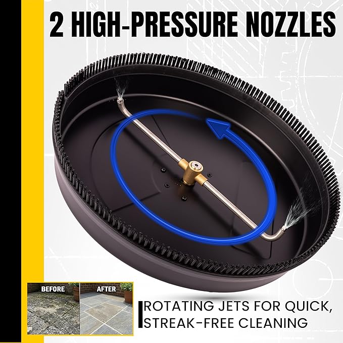 80472 Compatible with DeWALT 18" Surface Cleaner 1/4" Quick Connect Fitting for Cold Water Pressure Washers Rated up to 3700 PSI