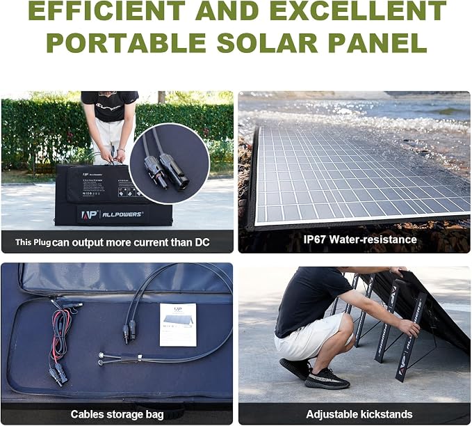 ALLPOWERS S2000 Pro Portable Power Station with SP037 400W Solar Panel, 2700W (AC+DC)/100W USB-C Output 1451Wh MPPT Solar Generator, 1.5 Hr Fast Charge Solar Backup Power for Home RV Outdoor Camping