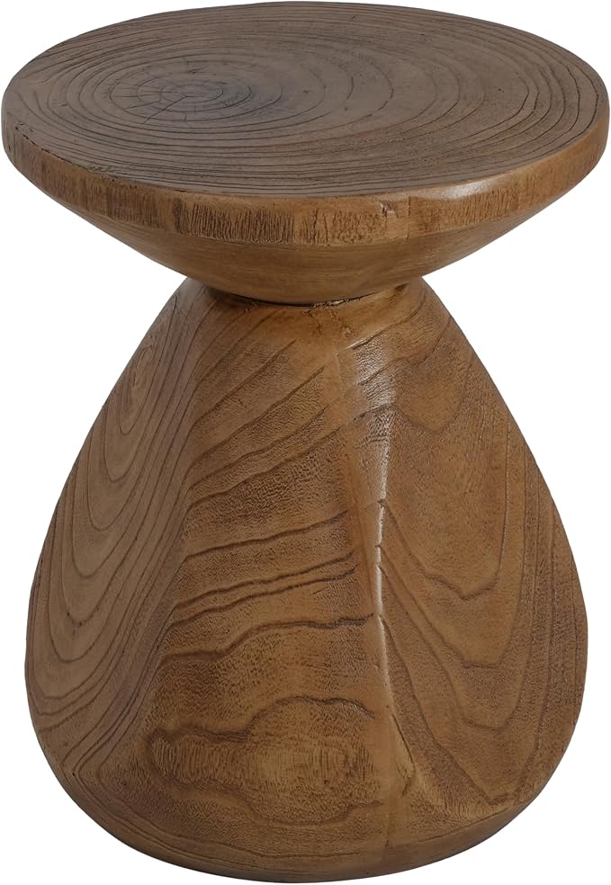 Patio Side Table, Square, Natural Wood Grain