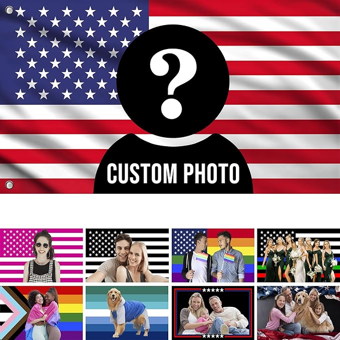 Custom Double Sided flag 3X5 FT - Design Print Your Own Logo/Photo/Picture/Text - Personalized Outdoor Pink Proud Flags Banners - Customized Indoor outdoor decoration Gift 3x5 Foot