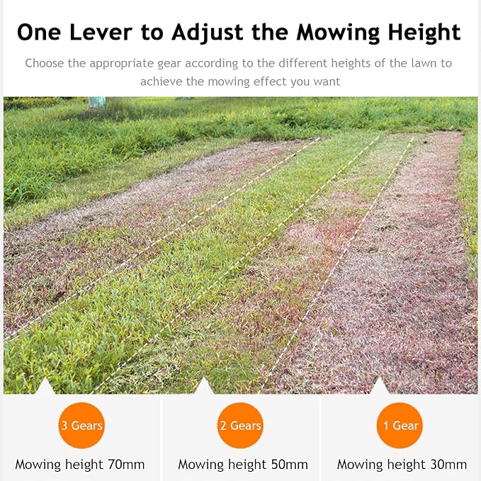 Self-Propelled Lawn Mower Cordless, 40V Brushless Electric Lawn Mower with 3-Position Cutting Height Adjustment, Included 2x4.0Ah Battery, for Lawns & Garden