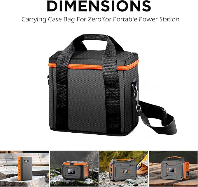 ZeroKor 300W Portable Power Bank Generator With Carrying Case,Power Station 110V Power Pack with AC Outlet,External Lithium Battery Pack with DC QC3.0 USB for Outdoor Camping Home Use Van Life