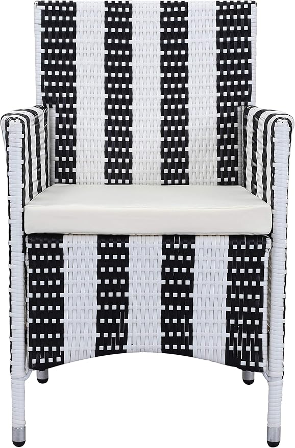 Safavieh Outdoor Collection Figueroa Black and White 4-Piece Patio Set
