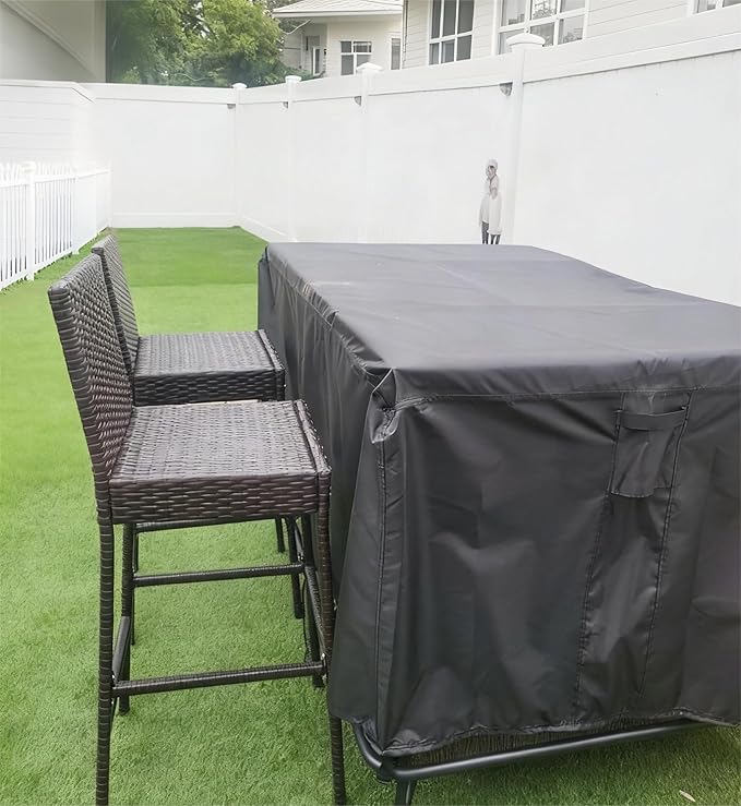 Patio Dining Table Cover for 8-10 Persons,87"Lx37"Wx30"H,Extra Large 7-8 FT Rectangle Outdoor Table Cover，Waterproof Dustproof Protection