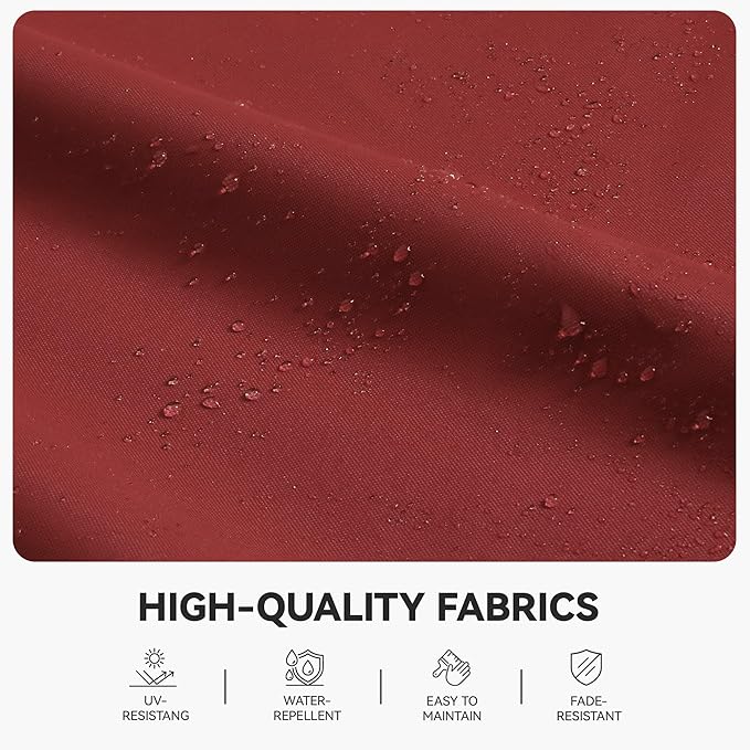 GENTEACO 10X10 FT Cantilever Umbrella, Large Offset Patio Umbrella with Double Top, 6 Angle Tilts & 360° Rotation, Large Square Sun Umbrellas for Outdoor Patio Pool Deck Market, Red