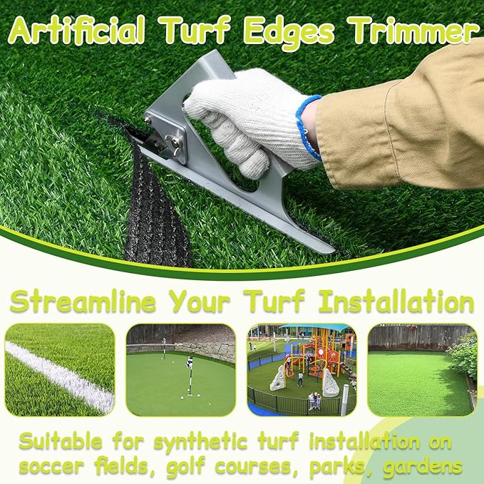 TOPOWN Adjustable Artificial Grass Installation Tool Grass Cutter, for Fake Turf Install Artificial Turf Edges Trimmer, Synthetic Lawn Installation Turf Cutter, Fake Lawn Cutting Tool