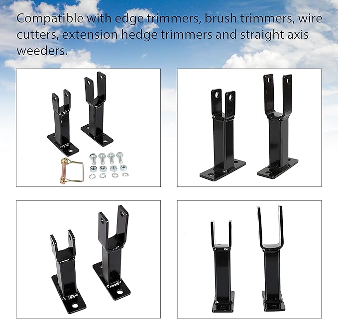 Single Trimmer Rack Weedeater Rack Compatible with Weeder/Extended Trimmer Edger/Straight Shaft Weed-Eater Single Tier Racks Holder Carrier Mount On Pickup Trailer