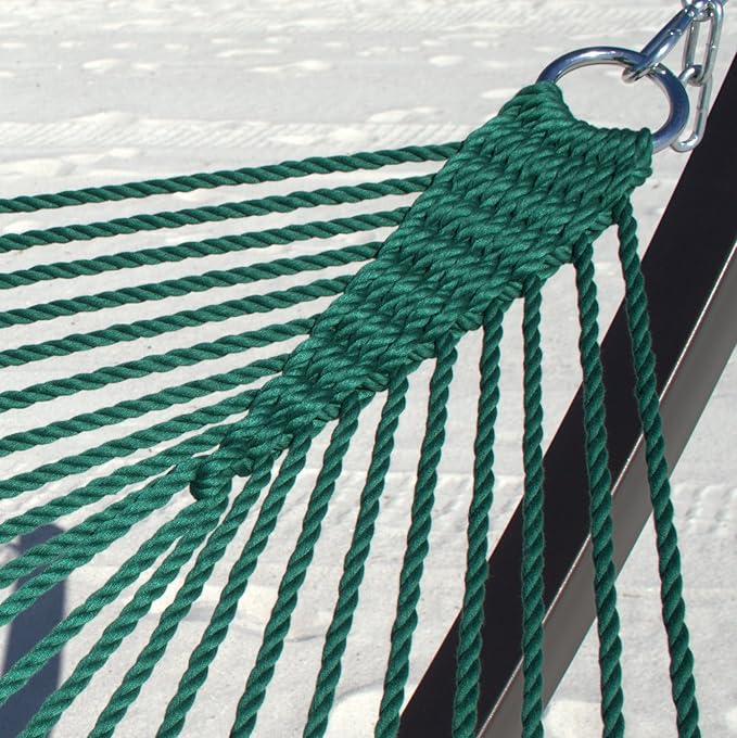 Double Caribbean Hammock - Soft-Spun Polyester - 48 inch (Green)