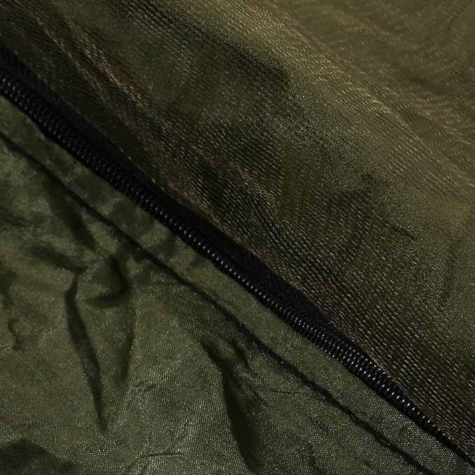 Camping Hammock with Mosquito Net,Single Hammock,Camping Hammock Lightweight, Nylon Camping Bed Net Swing 280x140cm (Military Green + Camel Color)