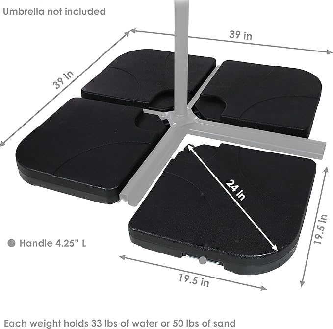 Sunnydaze 10ft Offset Cantilever Patio Umbrella with Base Included - Large Outdoor Umbrella for Patio