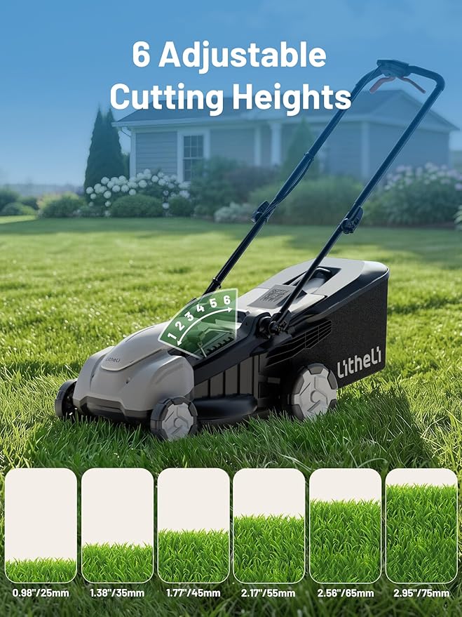 Electric Lawn Mower, Self-propelled Lawn Mower Cordless 40V(2 * 20V) 18.5" Brushless Mower with Electric Cutting Height Adjustment, Higher Rotation Speed, 4 x 4.0Ah Battery and Rapid Charge Included