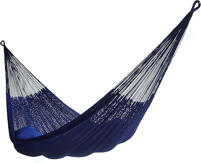 HAMMOCKS RADA.- Thicker Cotton String - Mayan Style (Dark Blue)