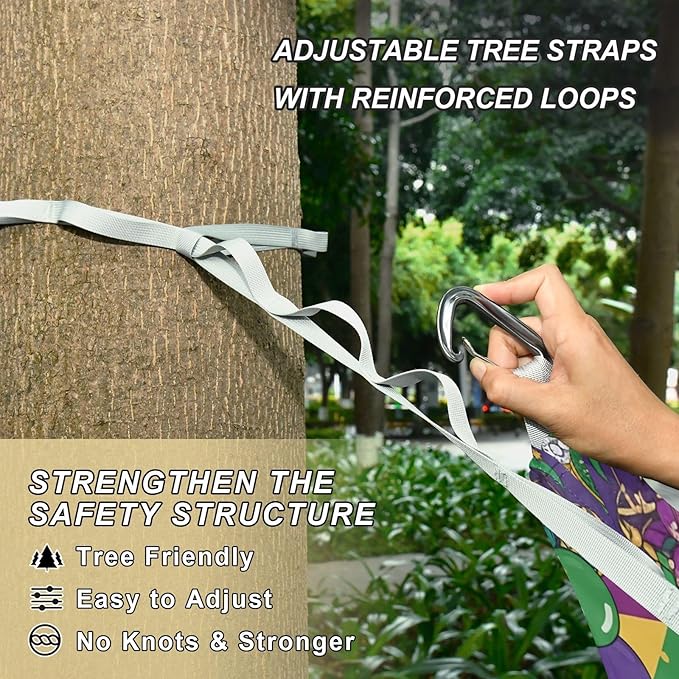Hammocks for Outside Mardi Gras Background Camping Hammock Portable Hammocks with Tree Straps and Carry Bag Camping Accessories for Hiking Beach Outdoor