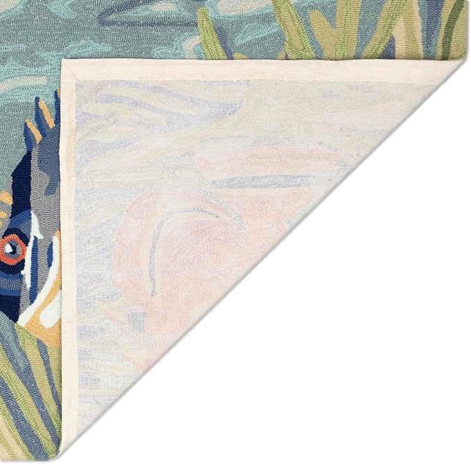 Liora Manne Ravella Indoor/Outdoor Durable Hand-Tufted UV Stabilized Rug- Tropical Fish Ocean 2' x 3'