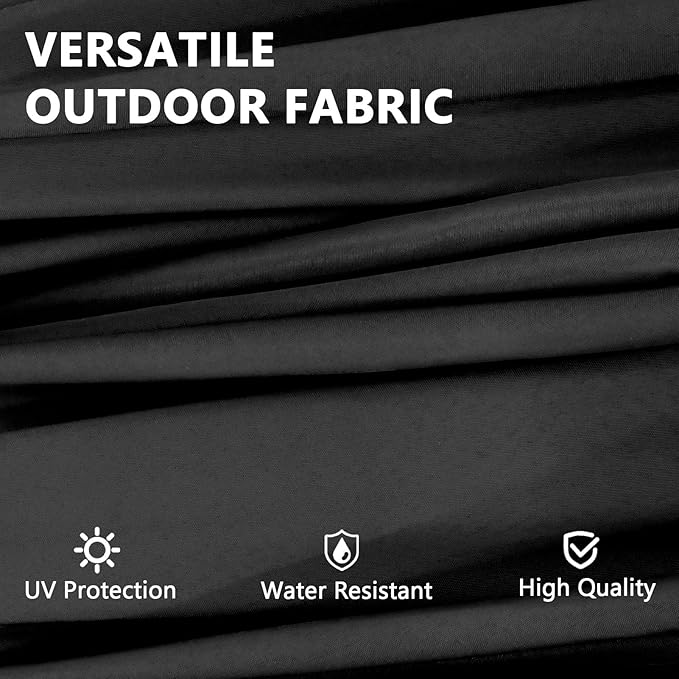 13Ft Large Patio Umbrella Outdoor Double-Sided Market Umbrella w/Easy Crank for Yard, Poolside, Deck, Black