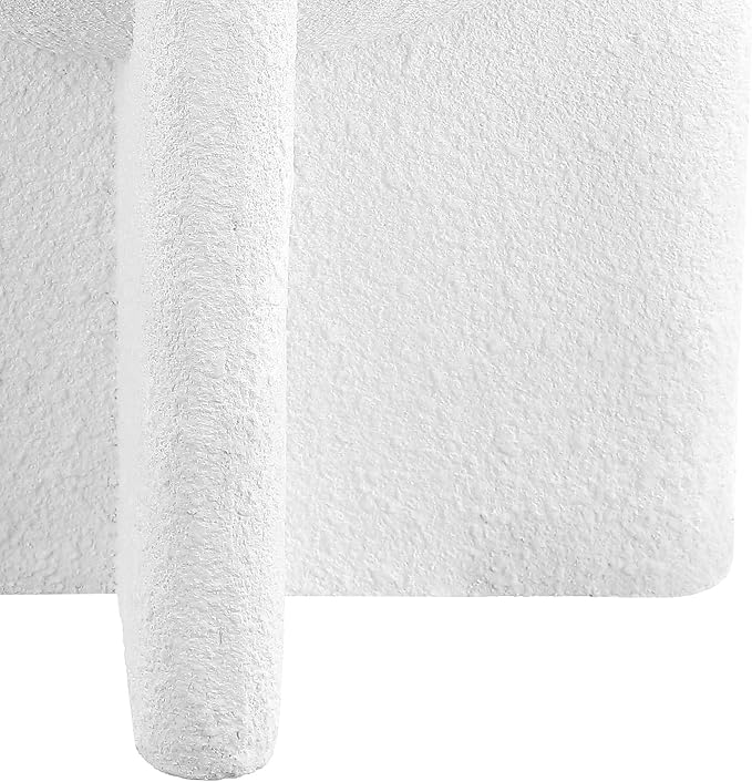 JONATHAN Y Brady Indoor/Outdoor Accent Table & Garden Stool, Minimalist Geometric Weather Resistant Sculptural Side Table for Patio, 17.75" x 16.25", White Frosted TBL1109B