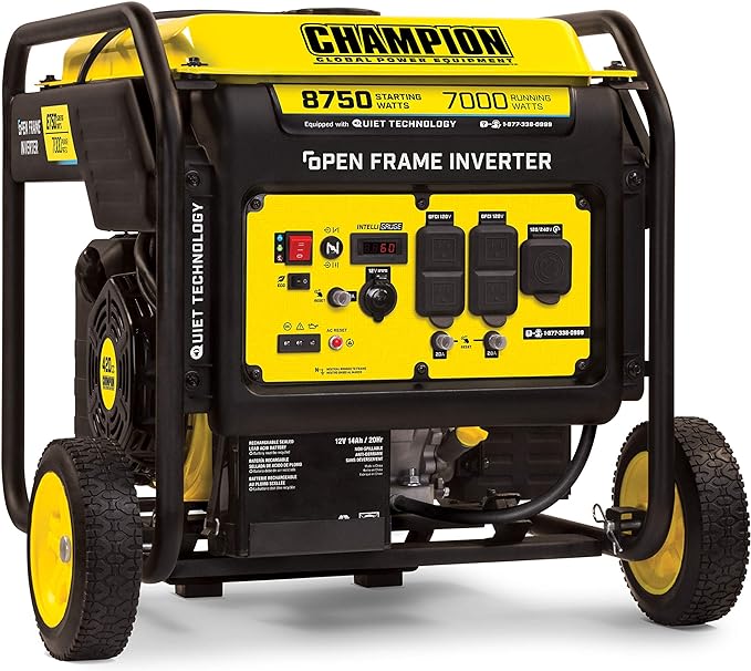 Champion Power Equipment 100520 8750-Watt DH Series Open Frame Inverter Electric Start & Storage Cover for 3000-Watt or Higher Inverter Generators