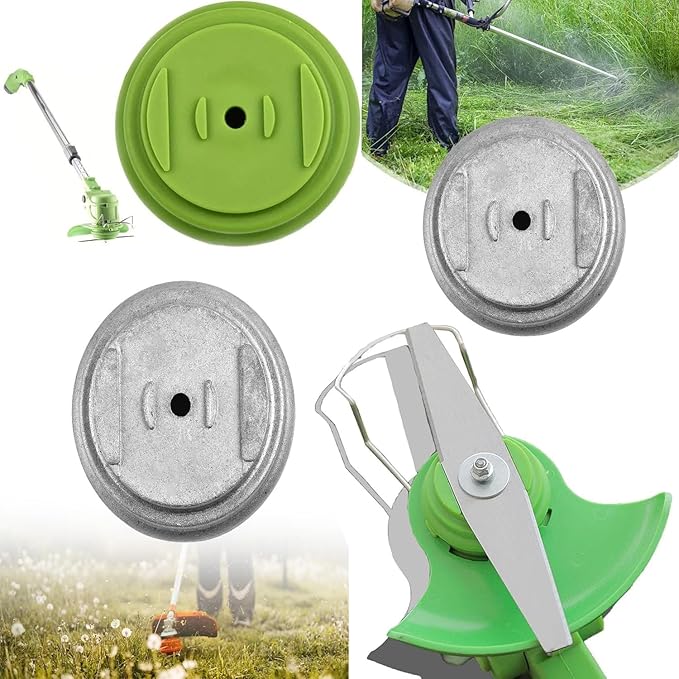 2Pcs Steel Wire Weed Brush Cutter Trimmer Head, Wired Trimmer Head Replacement Weed Wackers Attachment for Electric Cordless String Trimmers, Weed Wrecker