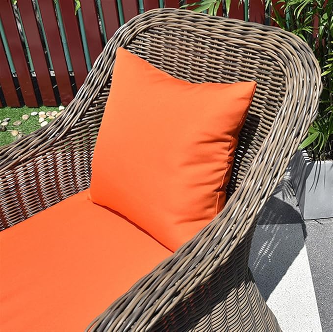 SK Studio Outdoor Water Resistant Throw Pillows, Decorative Patio Lumbar Cushions, Fluffy Furniture Garden Cushions for Home Patio Coach Sofa Use, Pack of 2, Grey, 18x18 Inch