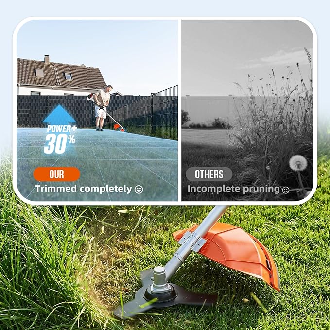Baotree 52cc Gas Trimmer Edger Mower, 3 in 1 Grade Weed Wacker, Powerful 2 Stroke Gas String Trimmer Yard Tool, Carb Compliant Lawn Equipment, Quick Start Grass Cutter