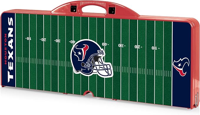 PICNIC TIME NFL Picnic Table Portable Folding Table with Seats and Umbrella