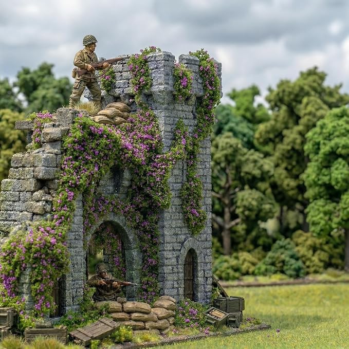 Realistic Miniature Vines - Hanging Moss Scenery for Diorama Supplies & Model Building - Mini Miniature Plants for Rainforest, Dollhouse, Fairy Gardens, Crafts DIY, Tabletop Wargaming (Purple)
