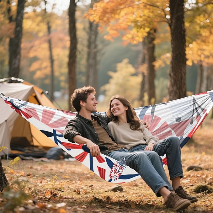 Lovely Floral Red White 330lb Capacity Hammocks for Camping Fabric Hammock for Indoor Outdoor Patio sillas para acampar