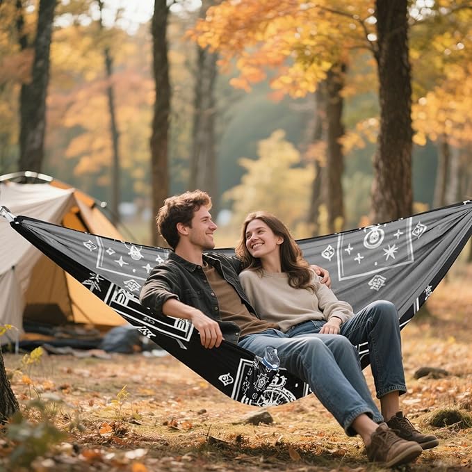 Gothic Black Astrological Tarot 330lb Capacity Hammocks for Camping with Tree Straps Hanging Hammock for Camping Travel Accessories hamacas para Deck