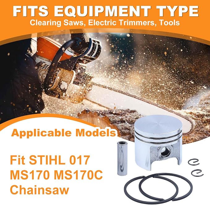 37mm Piston Pin/Finger Rings Circlips Kit For STIHL 017 MS170 MS 170 Chainsaw #1130 030 2000 Engine Parts